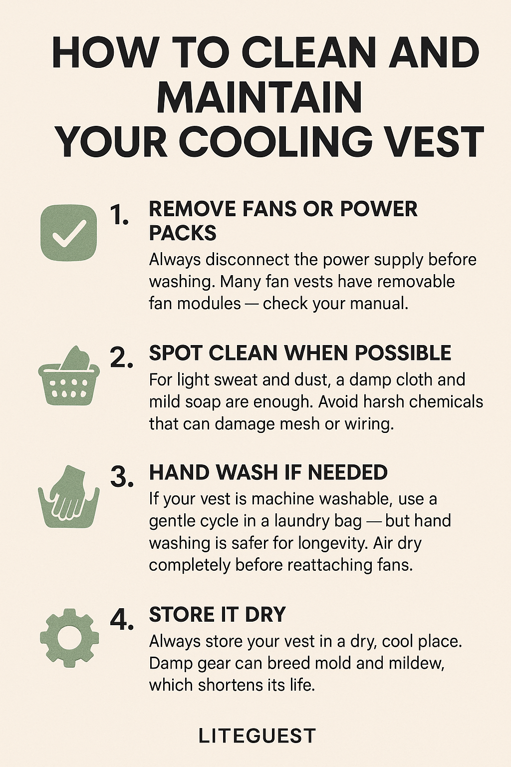 How to Clean & Maintain a Fan Cooling Vest | LITEGUEST