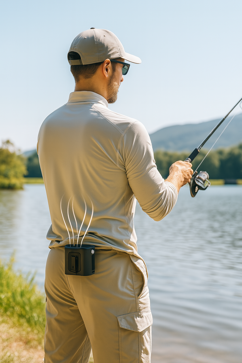 Stay Cool This Summer With Waist Clip Fan Outdoor Fishing | LITEGUEST