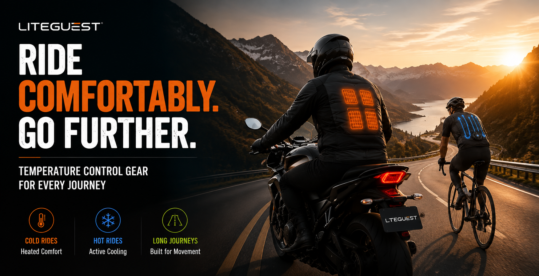 Riding Comfort Gear for Every Ride | Heated & Cooling Gear | LITEGUEST