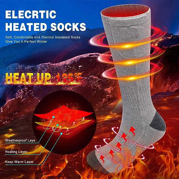 LITEGUEST™ USB Heated Leg Warmers Socks Winter Wear with 3 Heat Levels