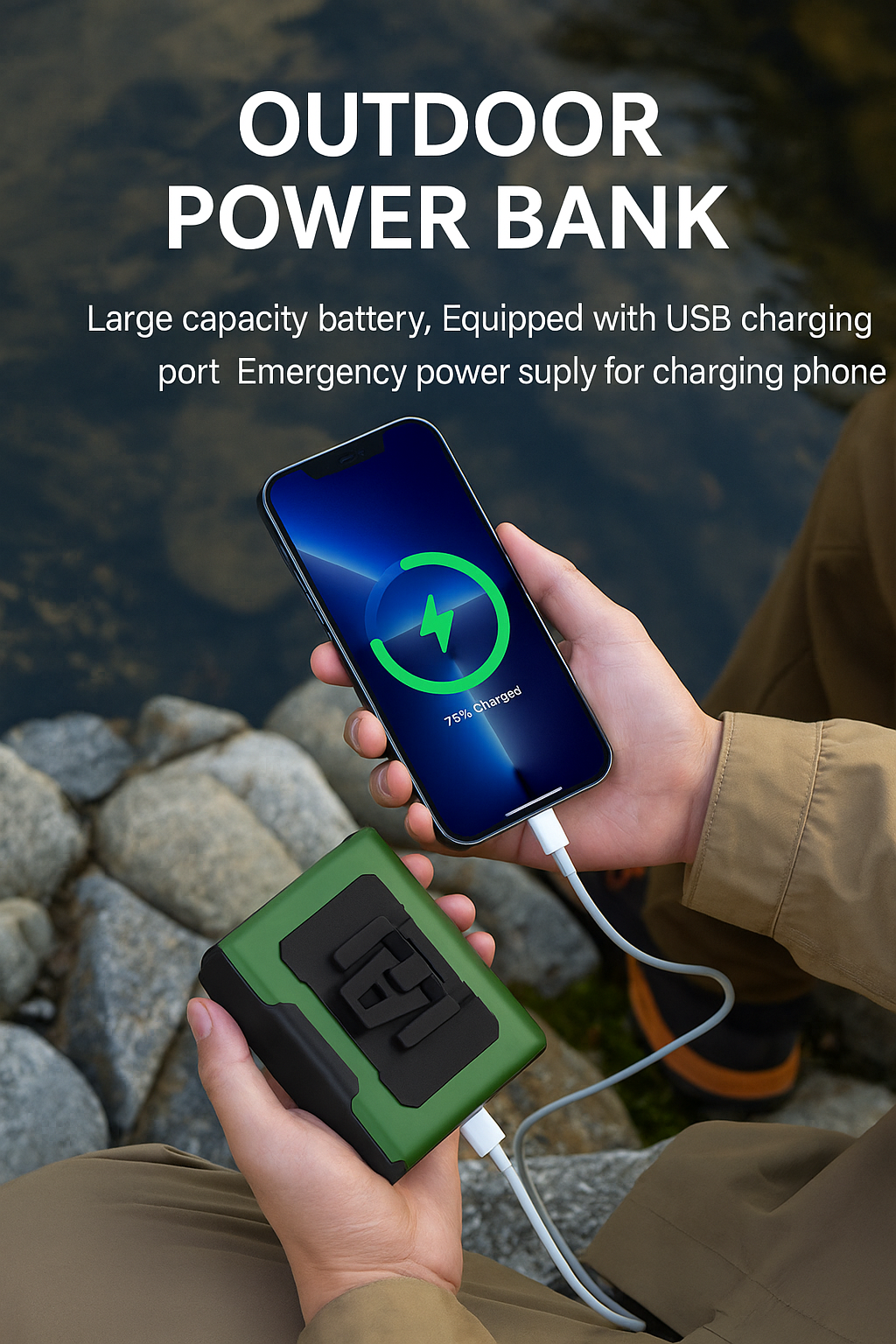 LITEGUEST™ Multifunctional Outdoor Waist Fan – LED Light, IPX5 Water-Resistant, USB-C Rechargeable