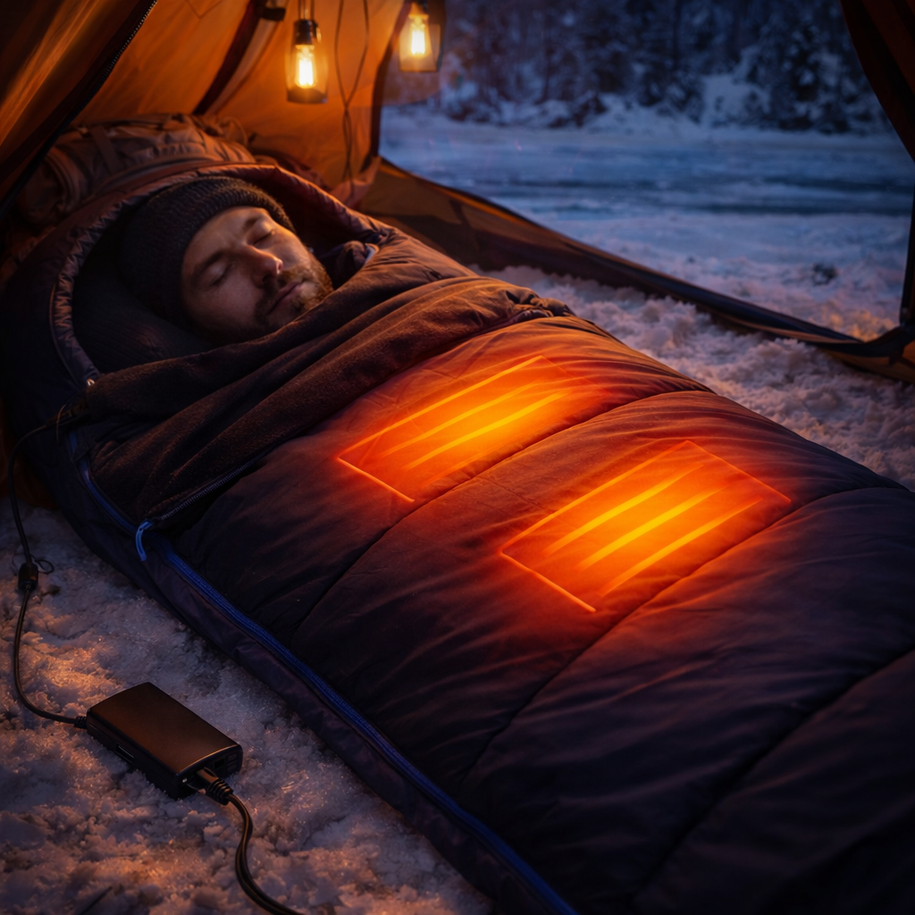 LITEGUEST Winter Heated Single Sleeping Bag – USB Warmth for Camping