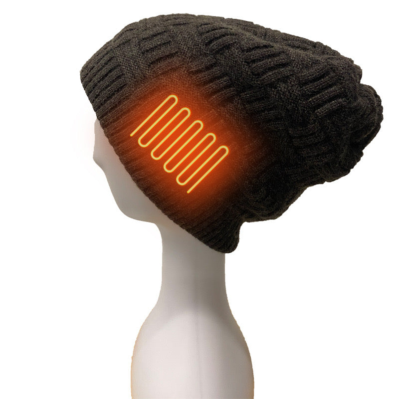 Heated Knit Hat – USB-Powered Thermal Beanie for Winter Outdoors