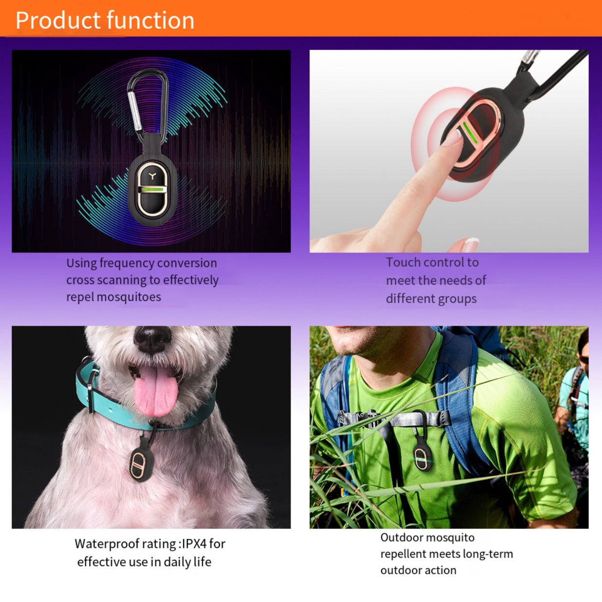 LITEGUEST USB Clip-On Ultrasonic Mosquito Repellent – Travel Friendly