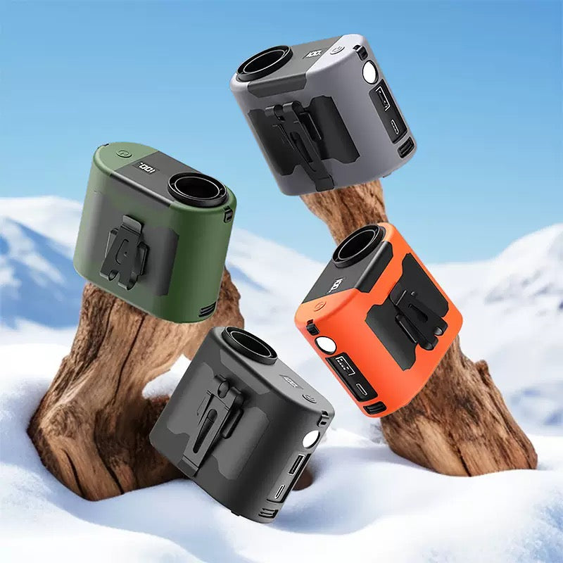 LITEGUEST™ Multifunctional Outdoor Waist Fan – LED Light, IPX5 Water-Resistant, USB-C Rechargeable