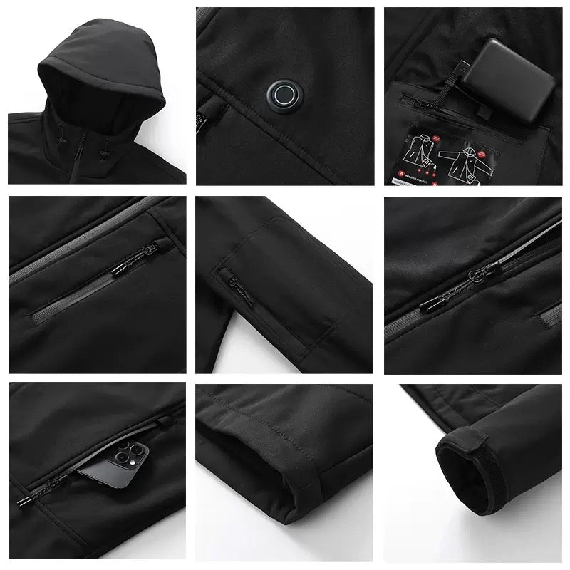 10-Zone Softshell Heated Jacket Waterproof Winter Coat|LITEGUEST™