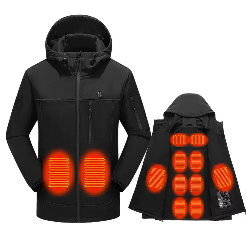 10-Zone Softshell Heated Jacket Waterproof Winter Coat|LITEGUEST™
