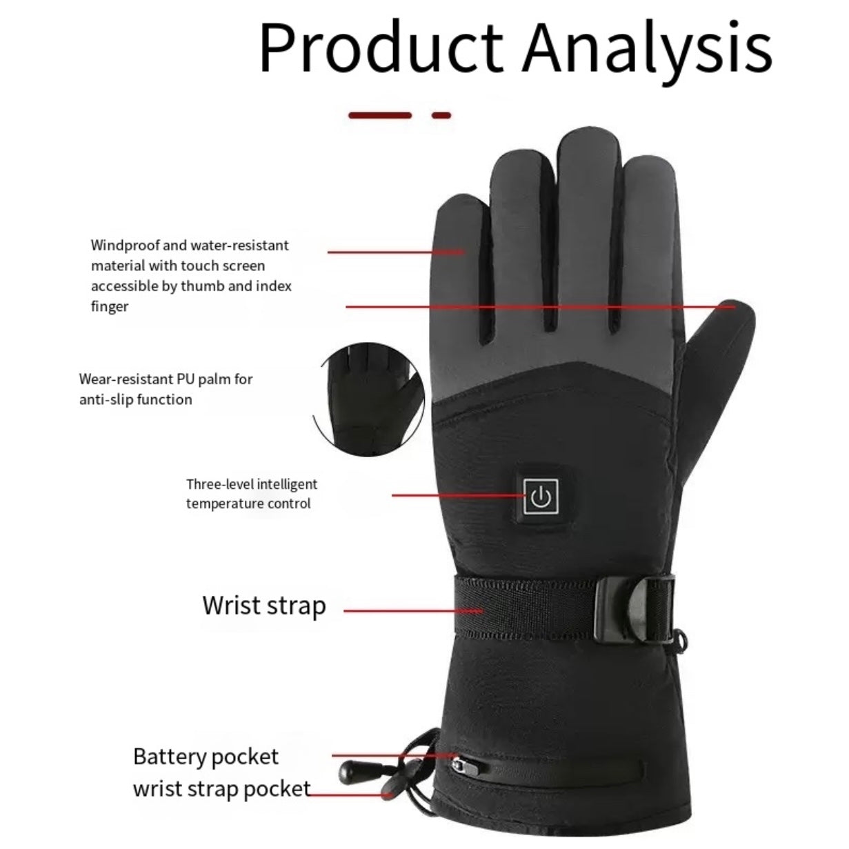 LITEGUEST Heated Gloves – USB-Powered Winter Outdoor Protection