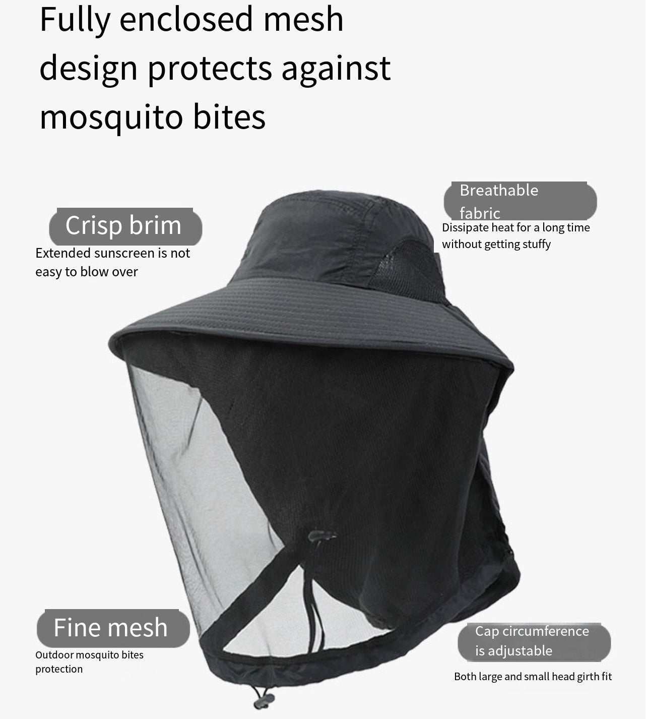 LITEGUEST™ Mosquito-Proof Fishing Hat – UV & Insect Protection