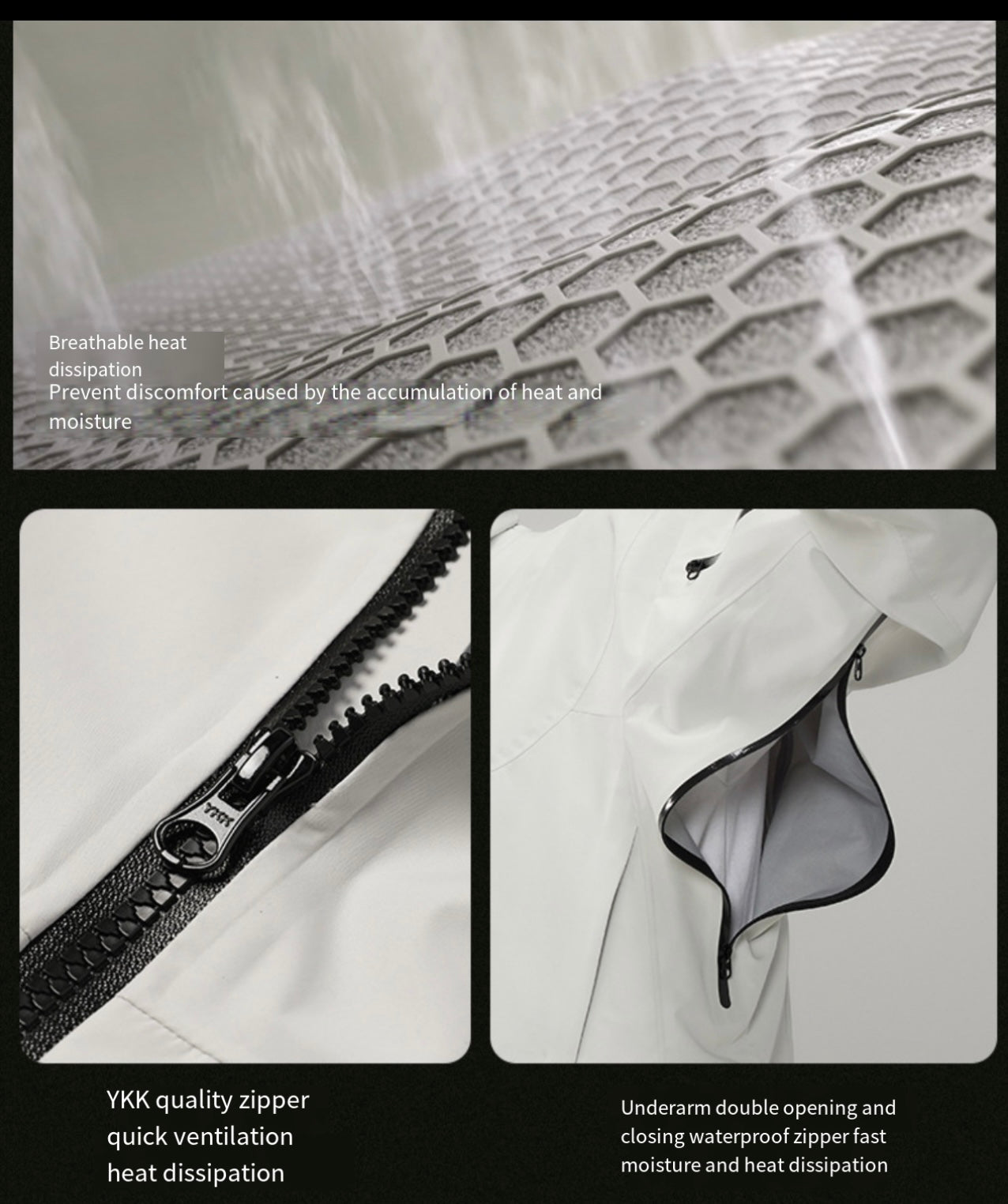 LITEGUEST™ Waterproof Hard Shell Jacket – 3-Layer, Windproof & Breathable
