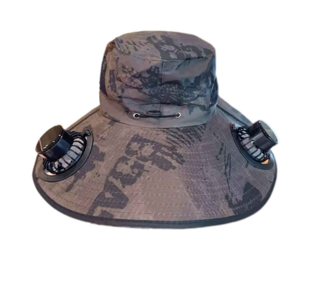 LITEGUEST™ Solar-Powered Fan Hat – Dual-Fan Wide-Brim UV Protection for Outdoor Cooling