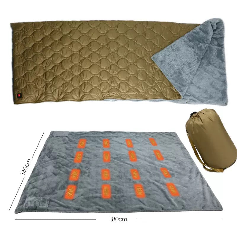 LITEGUEST USB Heated Portable Blanket Outdoor Camping & Travel Warmth