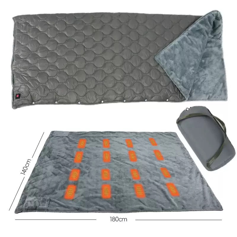 LITEGUEST USB Heated Portable Blanket Outdoor Camping & Travel Warmth