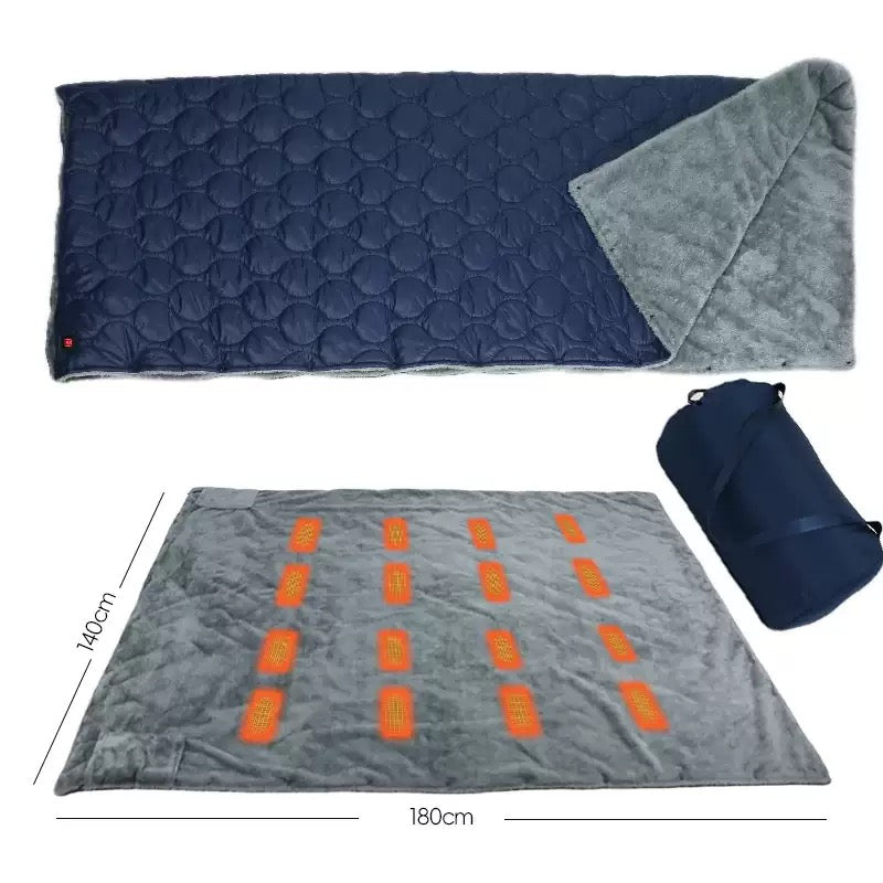 LITEGUEST USB Heated Portable Blanket Outdoor Camping & Travel Warmth