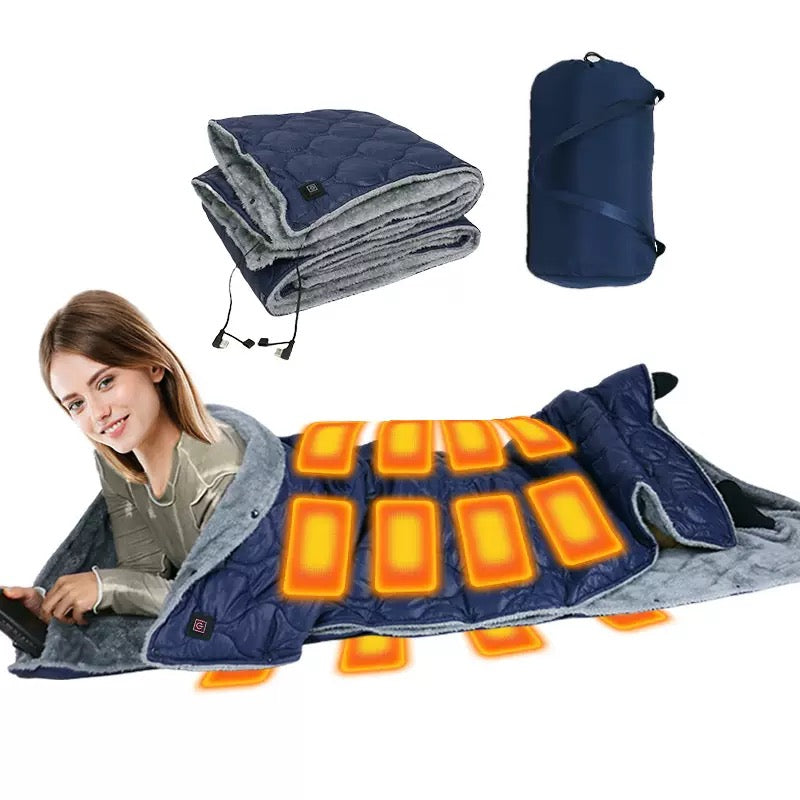 LITEGUEST USB Heated Portable Blanket Outdoor Camping & Travel Warmth