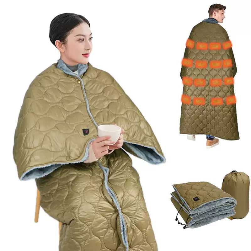 LITEGUEST USB Heated Portable Blanket Outdoor Camping & Travel Warmth