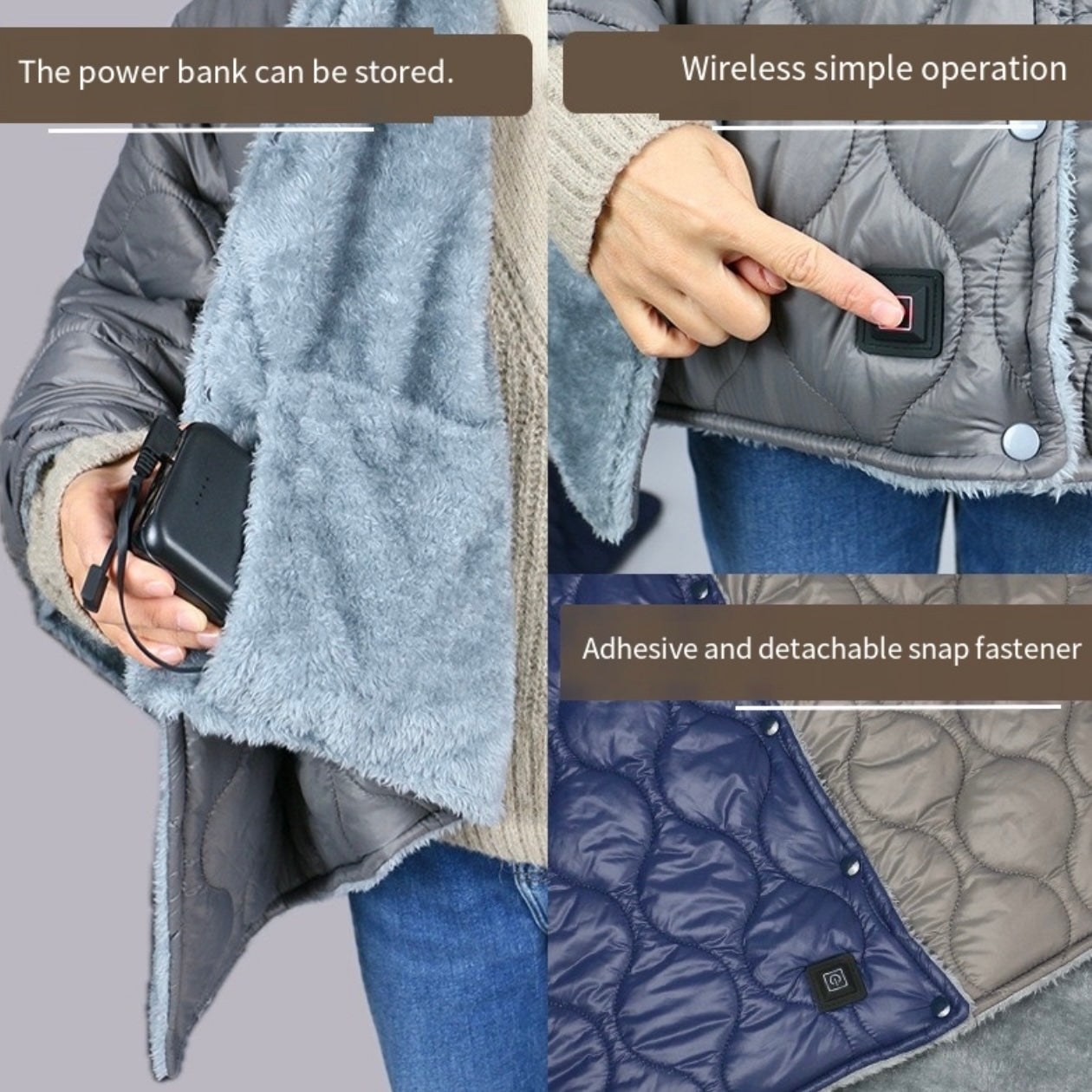 LITEGUEST USB Heated Portable Blanket Outdoor Camping & Travel Warmth