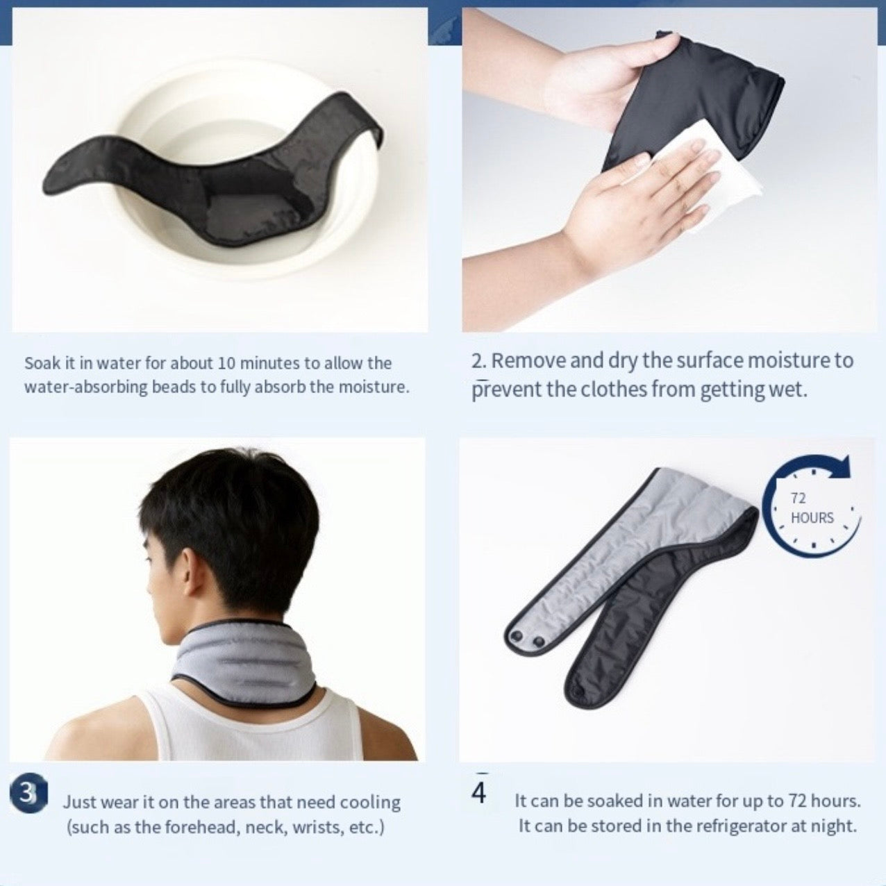 LITEGUEST Cooling Ice Neck Wrap for Outdoor Heat Relief