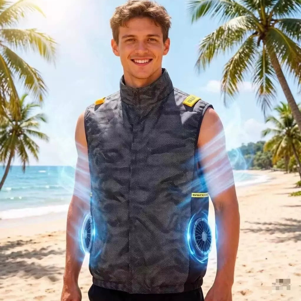 Liteguest Side Fan Cooling Vest for Sports Fans, Camping & Hiking