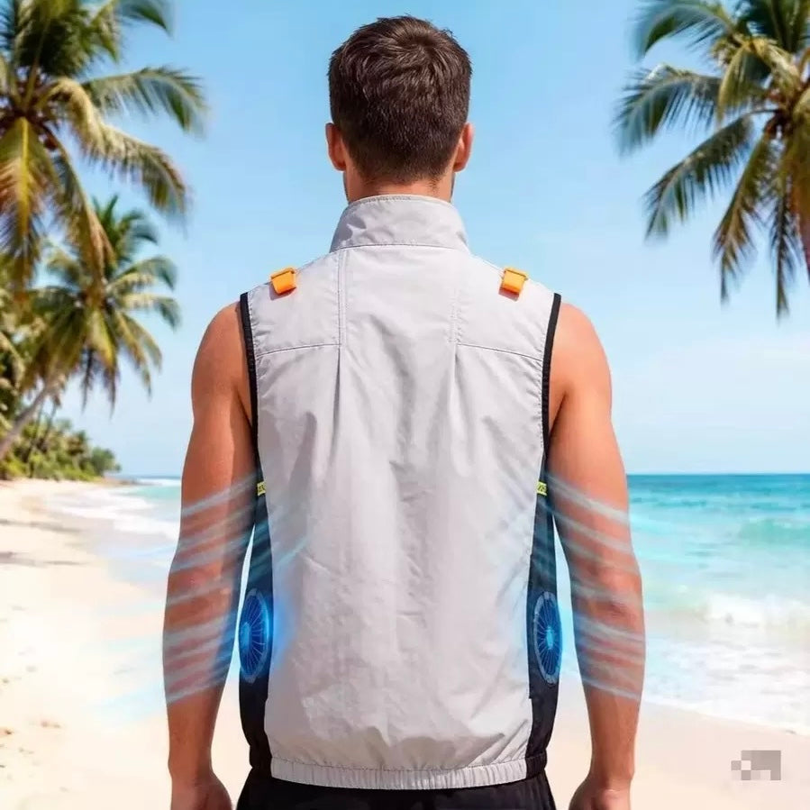 Liteguest Side Fan Cooling Vest for Sports Fans, Camping & Hiking