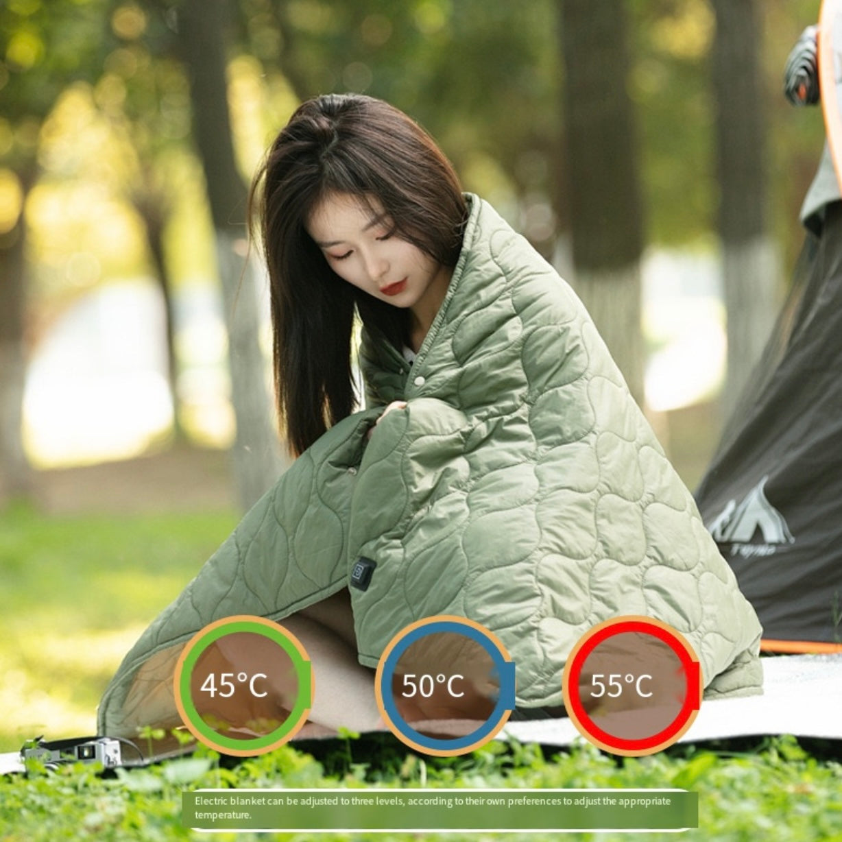 LITEGUEST Portable Outdoor USB 5V Heating Blanket Pad Sleeping Bag