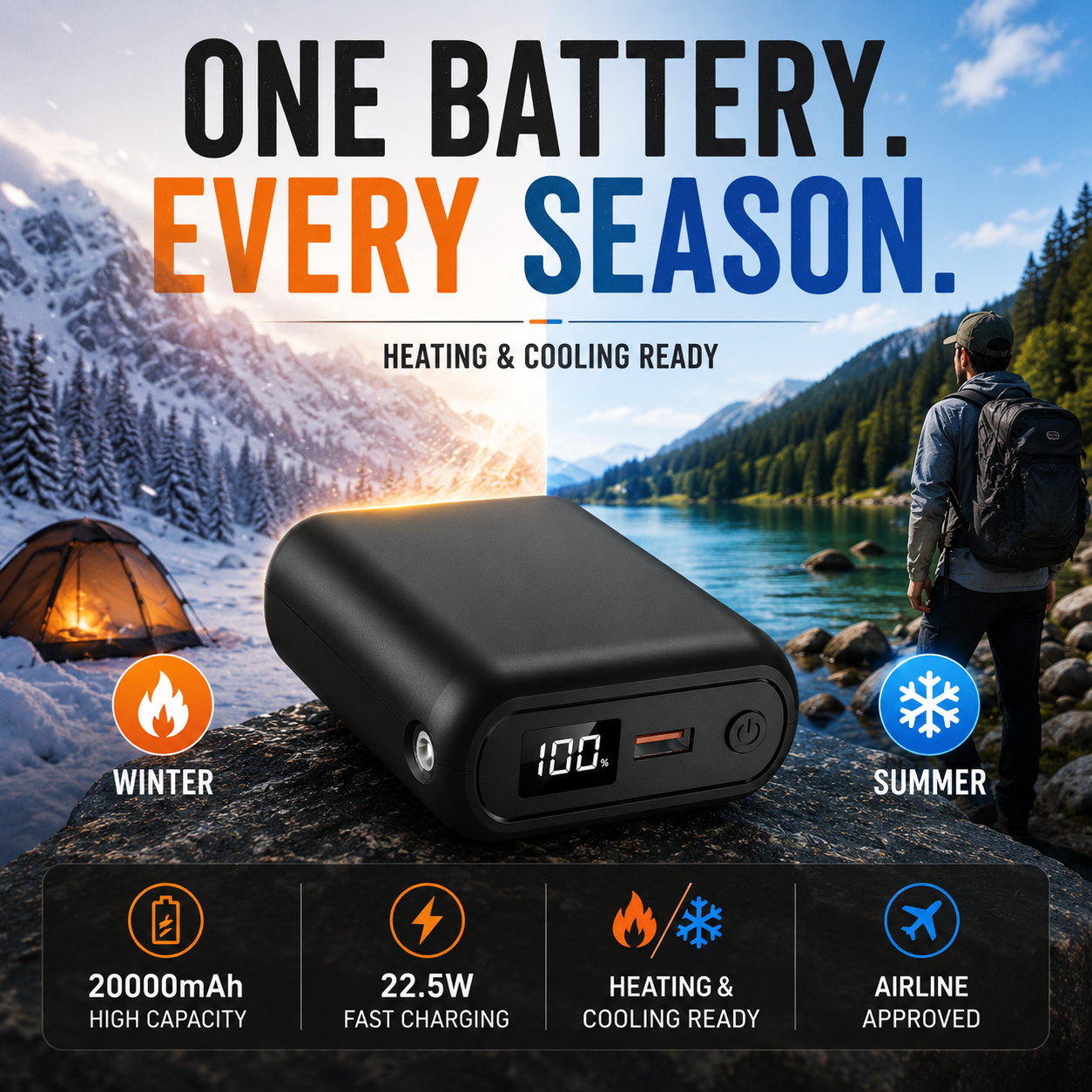 LITEGUEST 20,000 mAh Ultra-Compact Power Bank