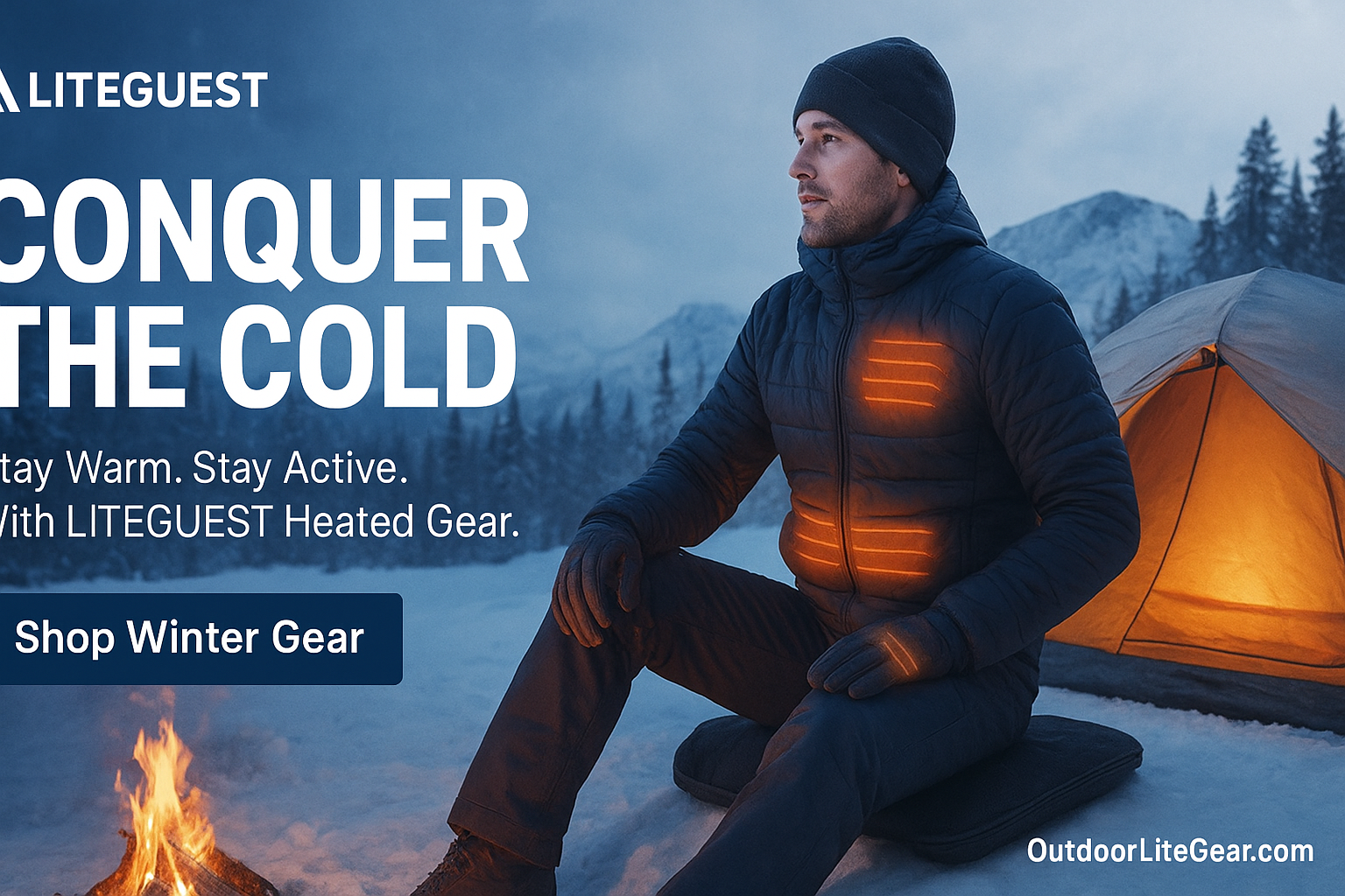 LITEGUEST smart heated apparel for outdoor winter camping and cold weather adventures