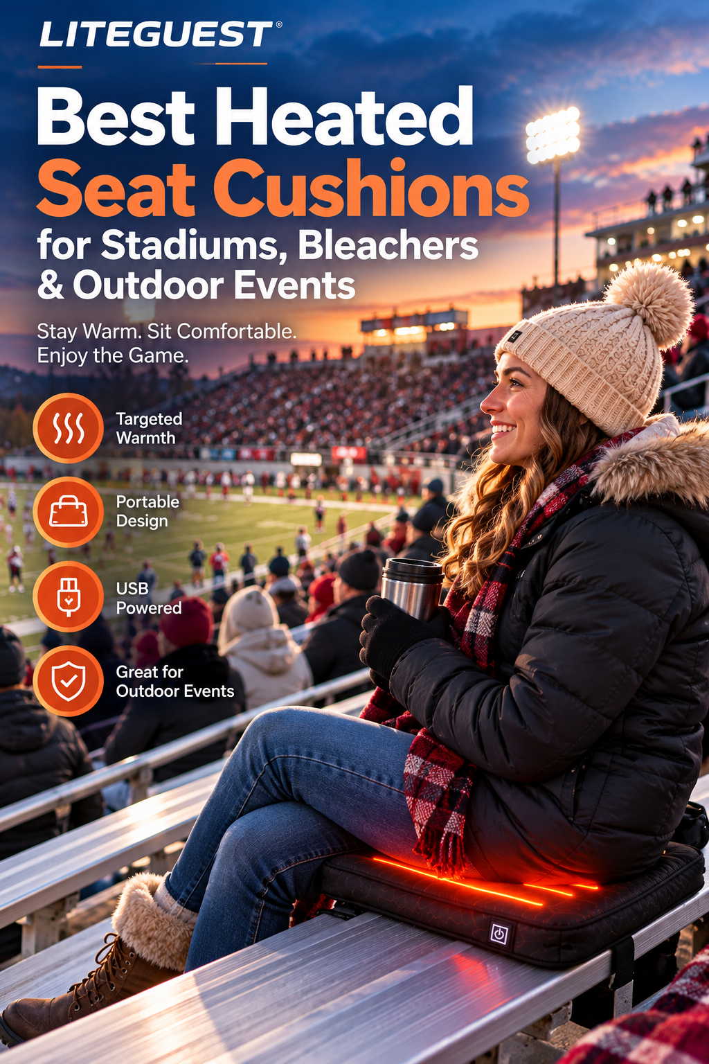 Best Heated Stadium Seat Cushions for Outdoor Events | LITEGUEST