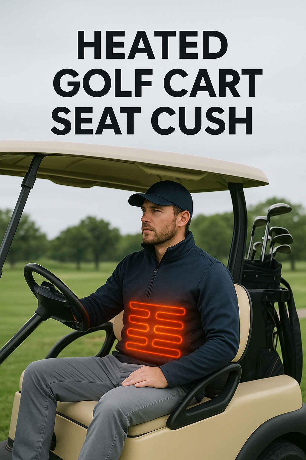 LITEGUEST Heated Golf Cart Seat Cushion