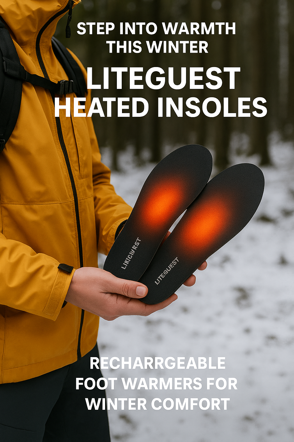 LITEGUEST Heated Insoles Rechargeable Foot Warmers