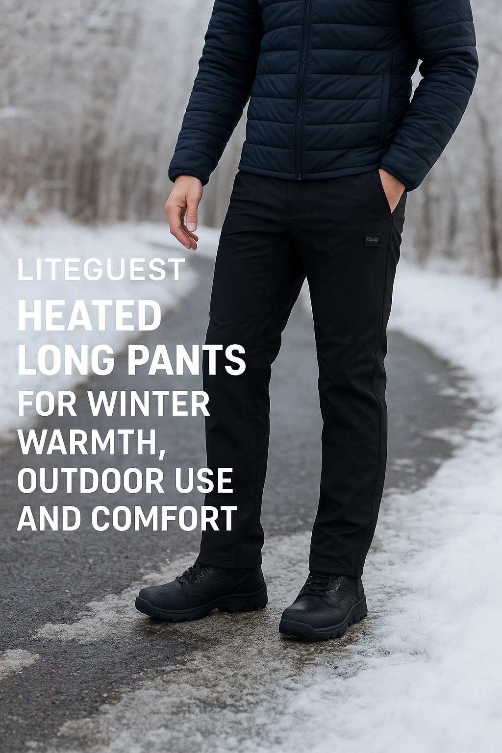 LITEGUEST Heated Long Pants for Winter Warmth