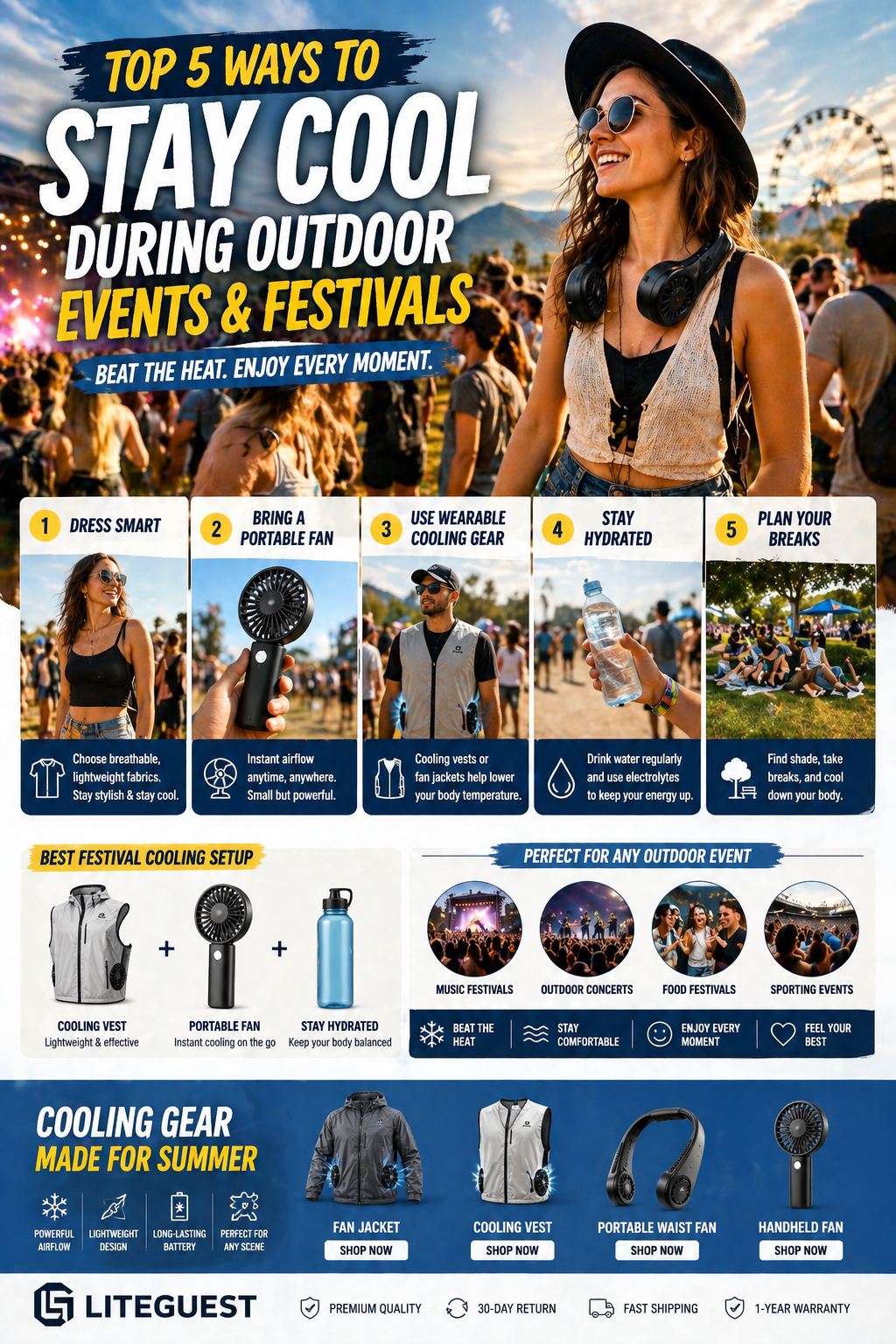 Top 5 Ways to Stay Cool During Outdoor Events & Festivals