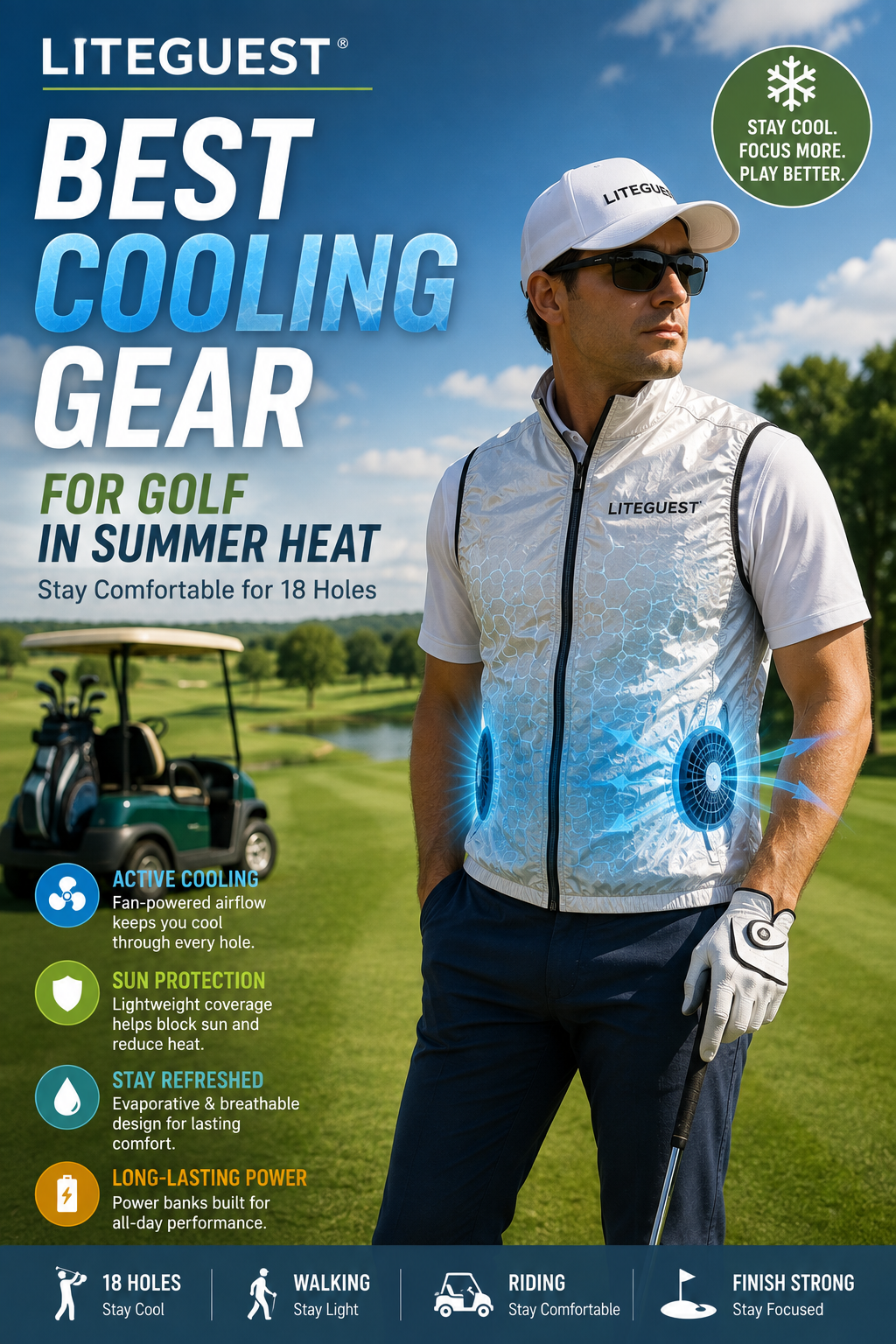 Best Cooling Gear for Golf in Summer Heat | LITEGUEST