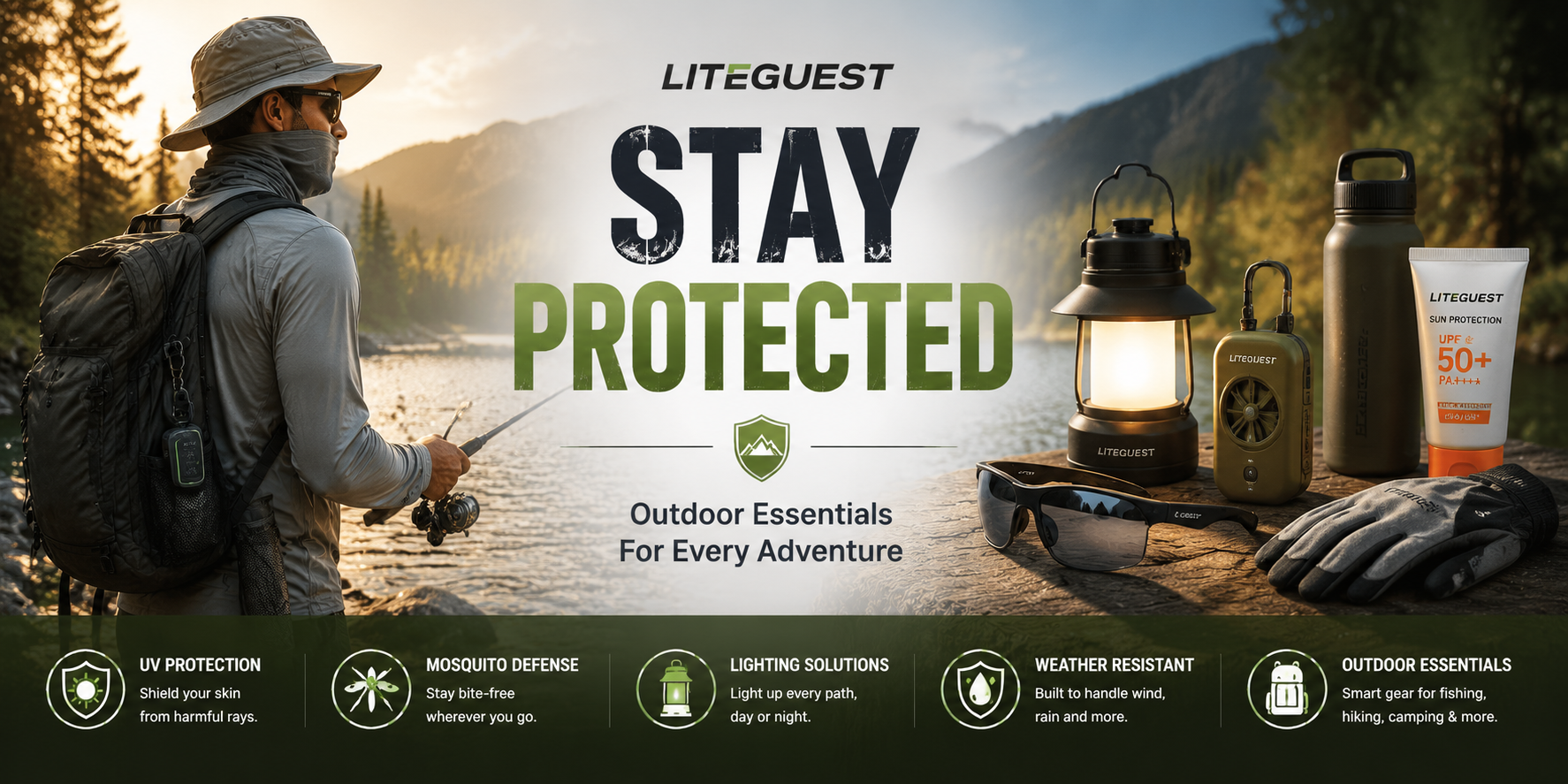 Outdoor Protection Gear | UV, Weather & Camping Essentials | LITEGUEST
