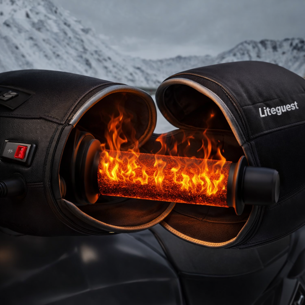 LITEGUEST USB Heated Handlebar Mitts – Winter Riding Warmth