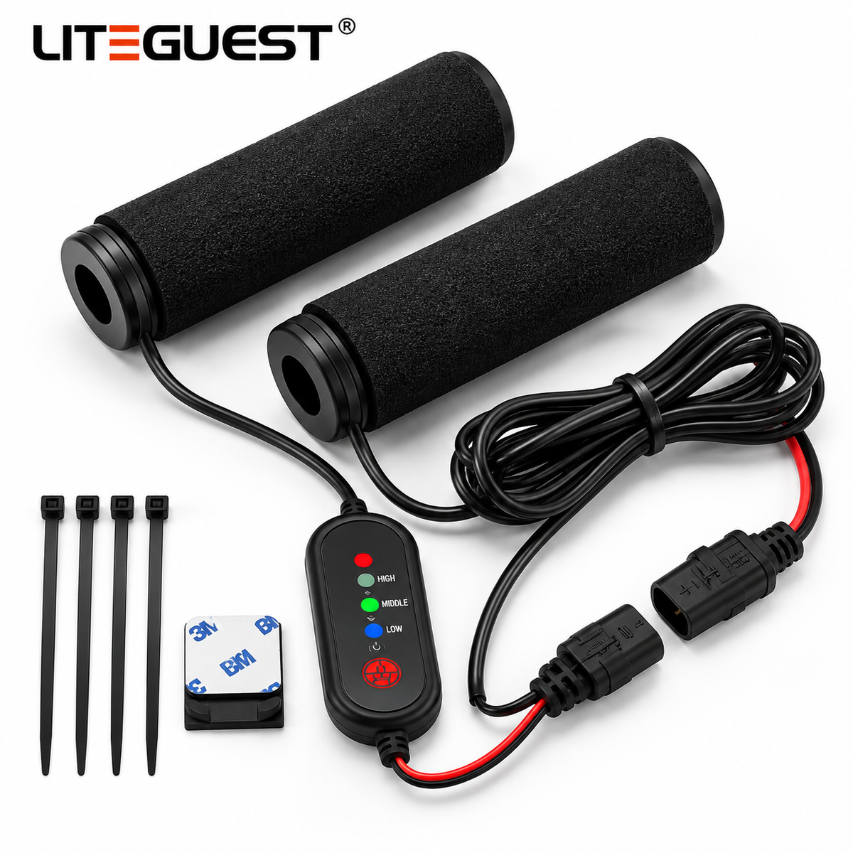LITEGUEST Heated Handlebar Grips | 12V Motorcycle Grip Warmers