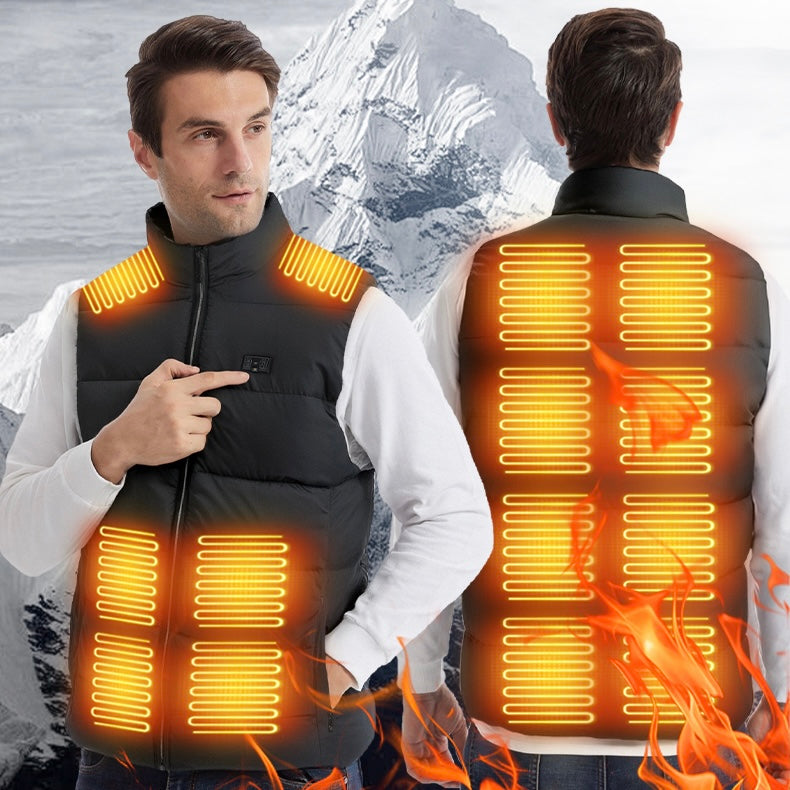Heated vest with LED lights
