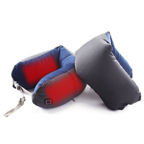 Foldable U-Shaped Neck Pillow with USB Heating Soft Travel Pillow with 3-Level Temperature Control