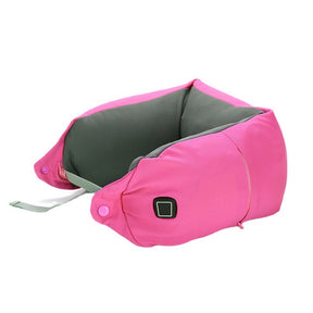 Foldable U-Shaped Neck Pillow with USB Heating Soft Travel Pillow with 3-Level Temperature Control