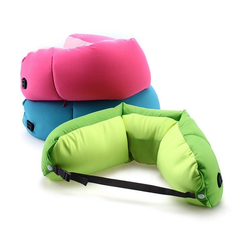 Foldable U-Shaped Neck Pillow with USB Heating Soft Travel Pillow with 3-Level Temperature Control