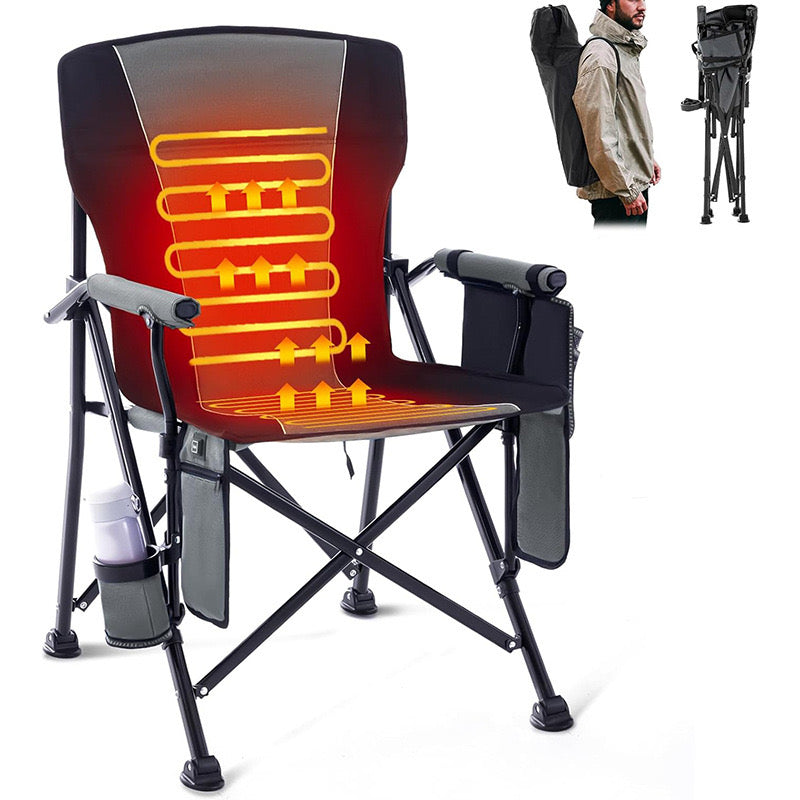 Outdoor camping portable heated folding chair Heated camping fishing chair