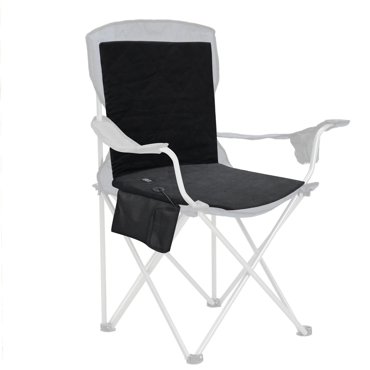 LITEGUEST Heated Outdoor Seat Cushion with Backrest – Warm for Camping