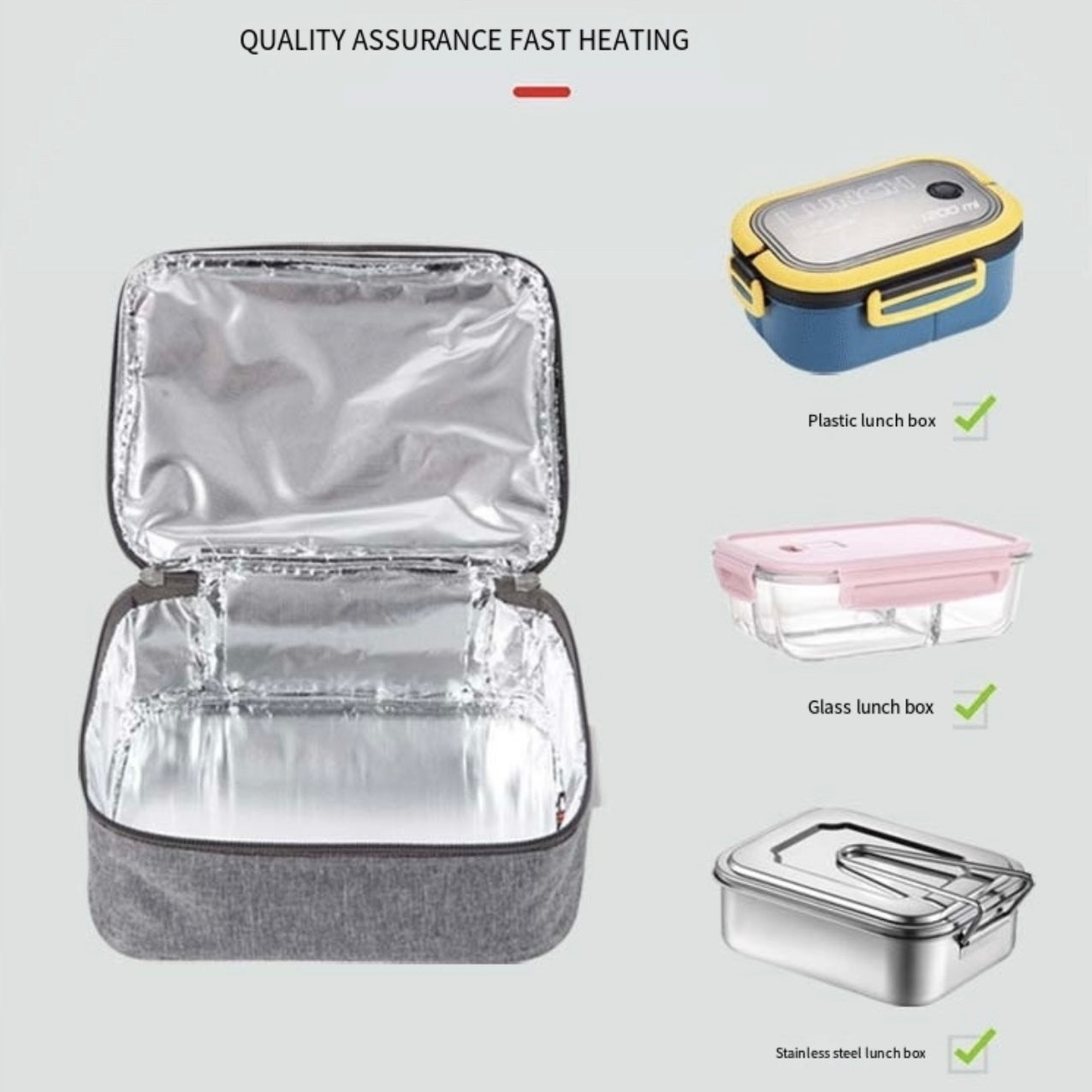 LITEGUEST USB Heated Lunch Bag – Portable Waterproof Outdoor Lunch Bag