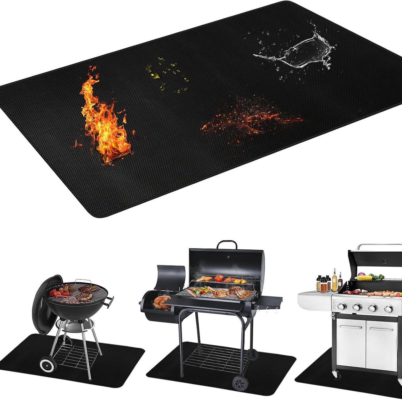LITEGUEST Fireproof Grill Mat – Heat Resistant Outdoor Floor Pad