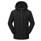 Heated Fishing Waterproof Jacket 5-Zone Warmth Windproof Jacket for Cold Weather Outdoor Activities