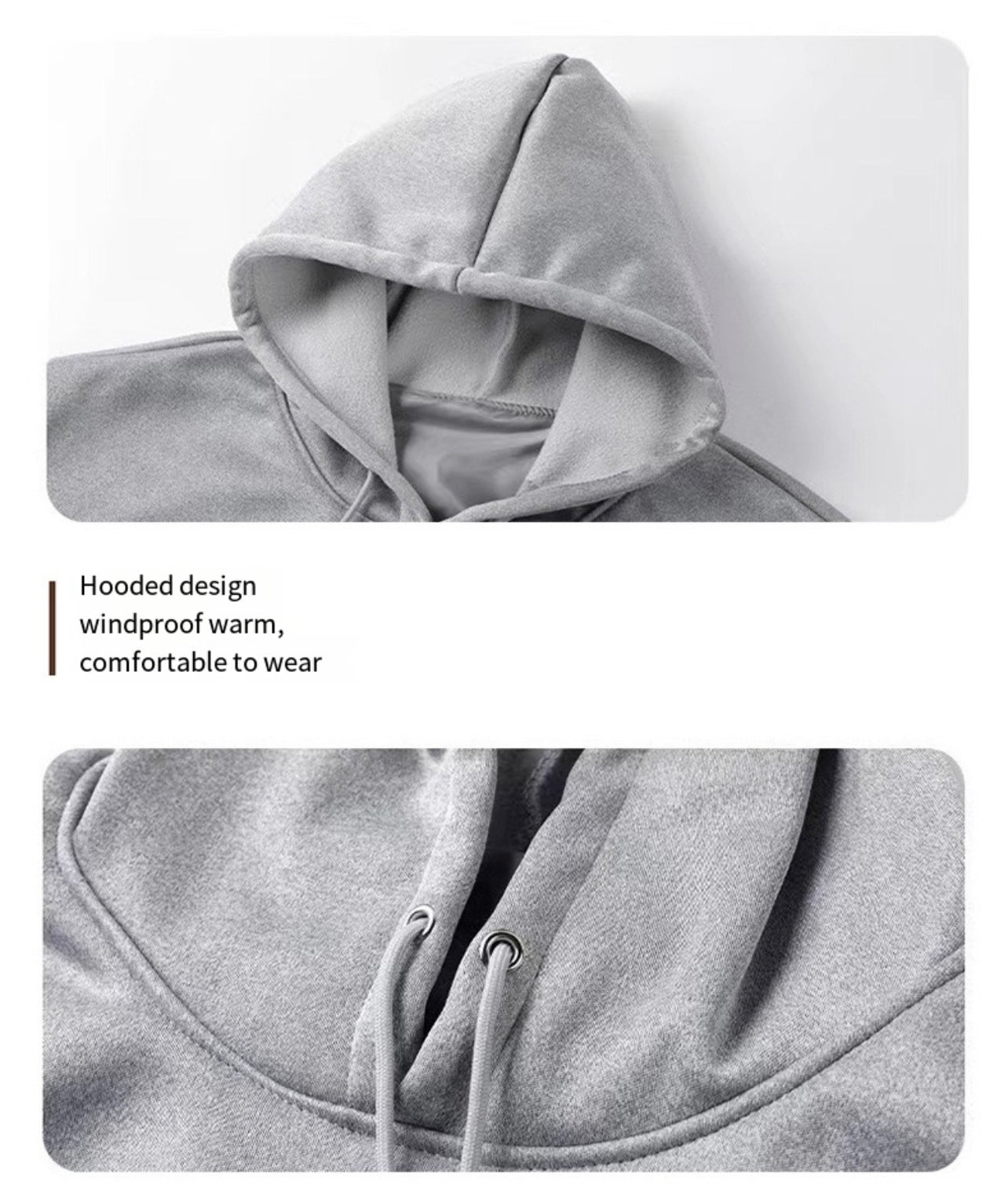 Unisex 5 Zones Heated Hoodies Sweatshirts With Portable Charger for Winter Outdoor Activities