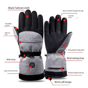 Ultimate Heated Winter Gloves With Portable Charger - Waterproof, Warm, and Cold-Resistant for Outdoor Activities