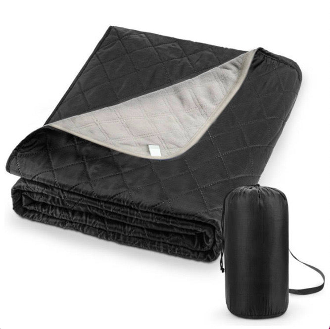 Polar Fleece Heated Camping Blanket With Portable Charger - Waterproof, Thickened, Heated Shawl