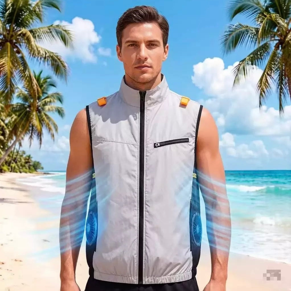 Liteguest Side Fan Cooling Vest for Sports Fans, Camping & Hiking