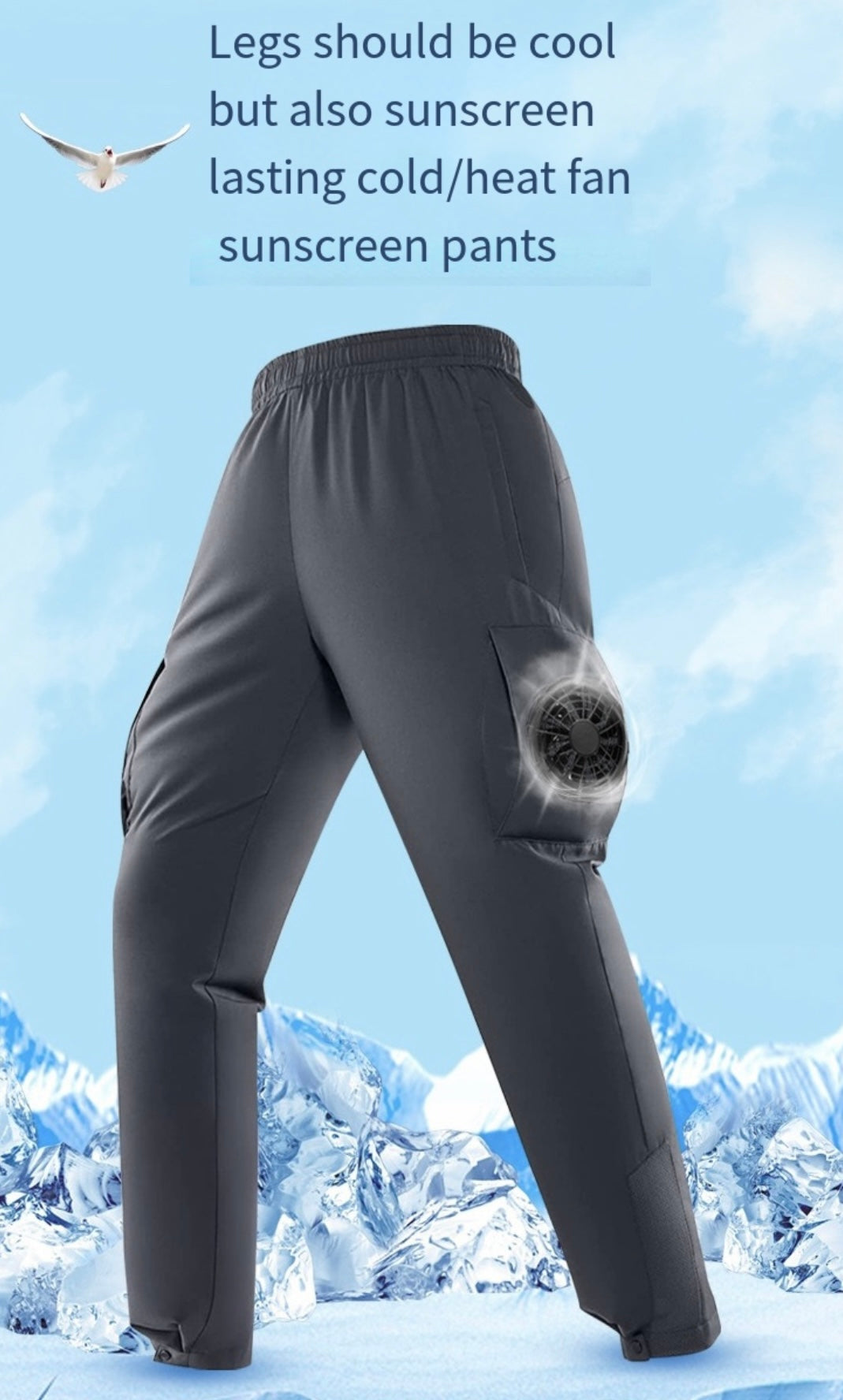 Summer Cooling Solution Smart Air-Conditioned Fan Cooling Pants for Outdoor Activities